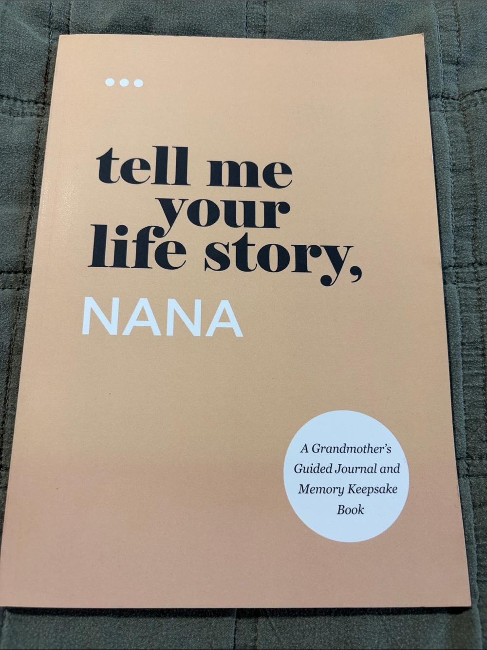 Tell Me Your Life Story, NANA – Guided Memory Journal (Peach)